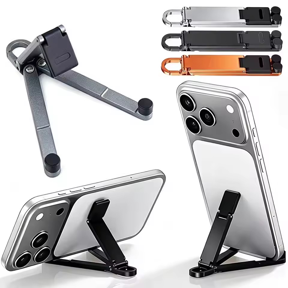Phone Accessories Keychain - Vouwbare sleutelhanger telefoonstandaard, multi-hoek verstelbaar, lichtgewicht,