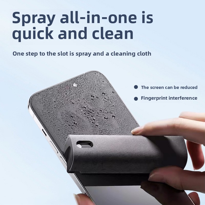Screen Cleaner Spray - 2-in-1 spray-reiniger veeg voor telefoonscherm, tablet,