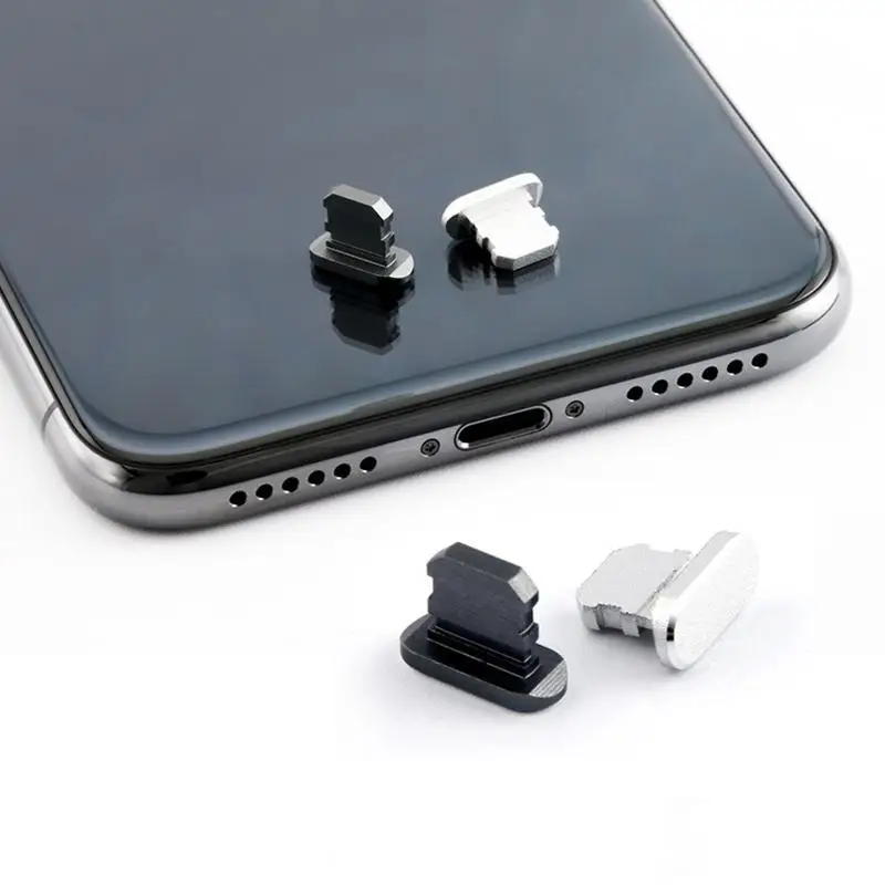 Phone Accessories Online - 2 stuks metalen stofkapjes oplaadpoort stofkapjes