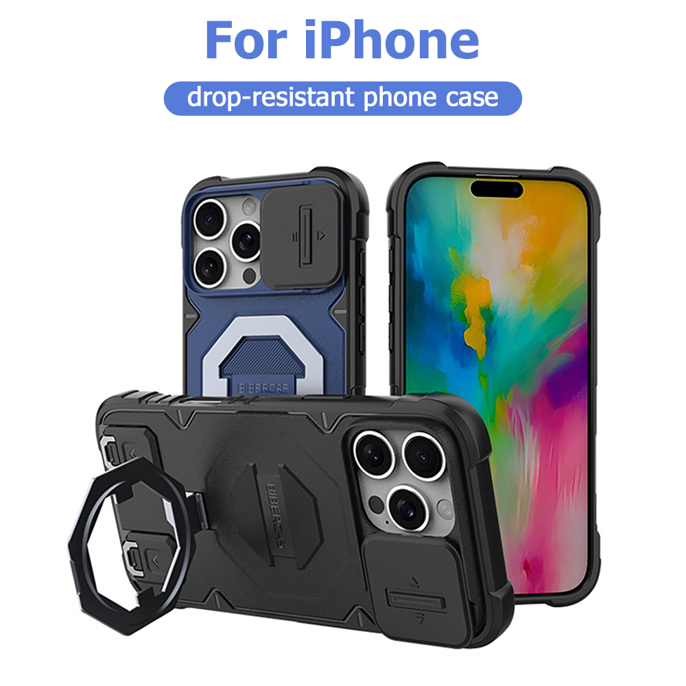 Phone Accessories Case - Ringstandaard Magnetische Telefoonhoes voor Apple iPhone