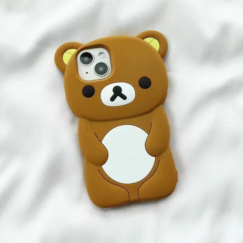 Phone Accessories Online - Rilakkuma siliconen telefoonhoesje schattig cartoon volledig