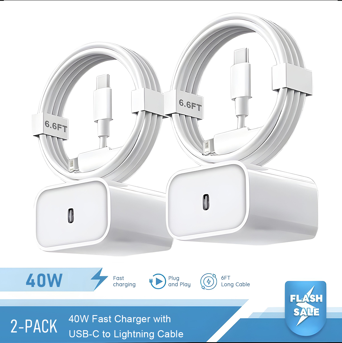 Phone Accessories Wholesale - 2-4 Stuks 40W Snellader voor iPhone