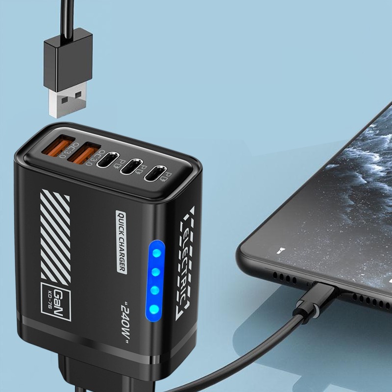 240W QC3.0 PD 5-poorts GaN sne - Phone Accessories Wholesale recensie en prijs
